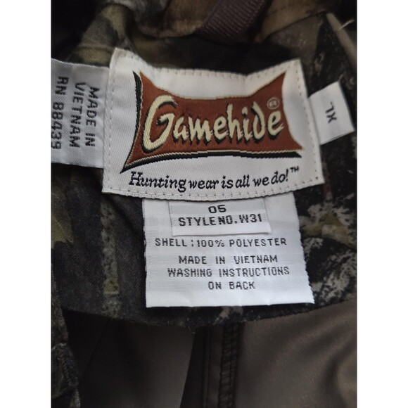 Vtg Gamehide Pants Mens XL Camo Hunting Cargo Lined Ankle Drawcords Style W31 - Picture 8 of 8
